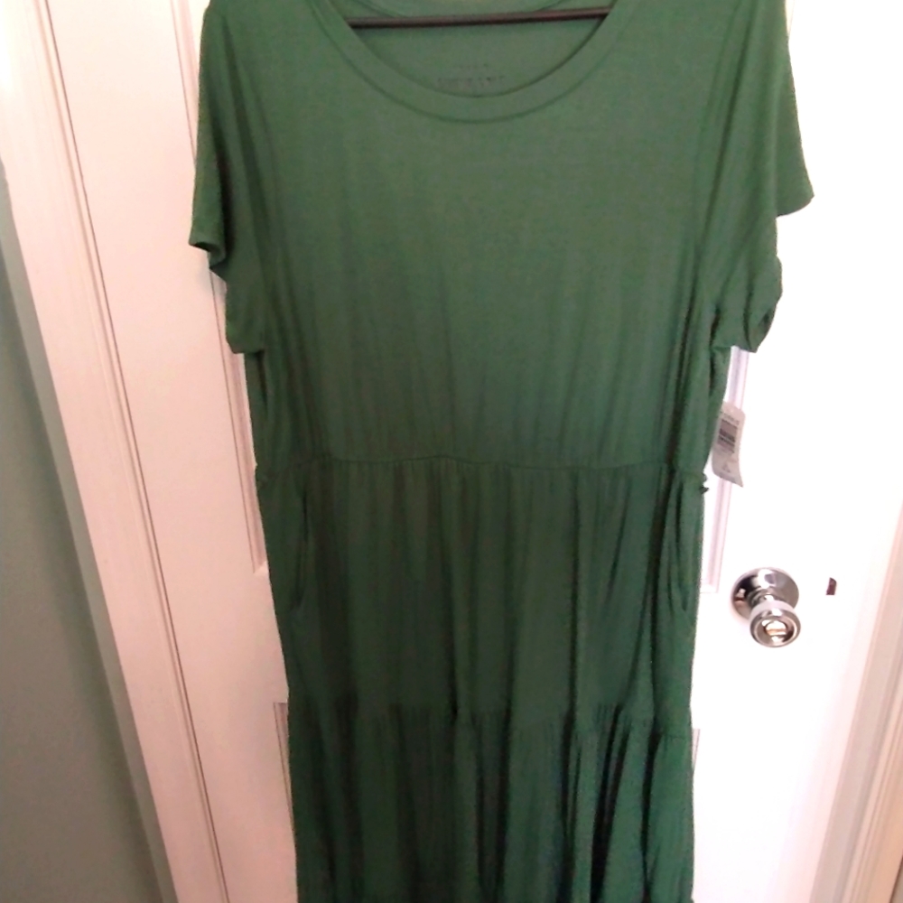 NWT Torrid green tiered t-shirt dress